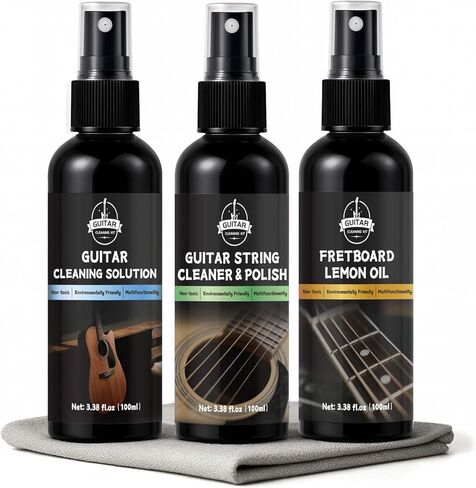 Guitar Cleaning Kit, All-in-One Guitar Maintenance Kit for Guitar Cleaning and Maintenance, Ideal for Beginners and Professionals in Kuwait