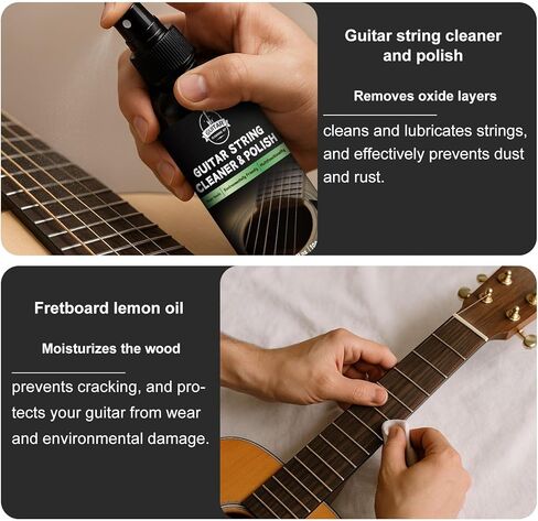 Guitar Cleaning Kit, All-in-One Guitar Maintenance Kit for Guitar Cleaning and Maintenance, Ideal for Beginners and Professionals in Kuwait