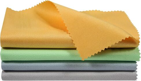 Guitar Cloths Ultrafine fiber suede Plush Polishing Cloths for Musical Instruments Premium Polishing & Cleaning Cloths for Guitar Violin Piano Clarinet Trumpet Sax Universal, 4-Pack 12"x12" in Kuwait