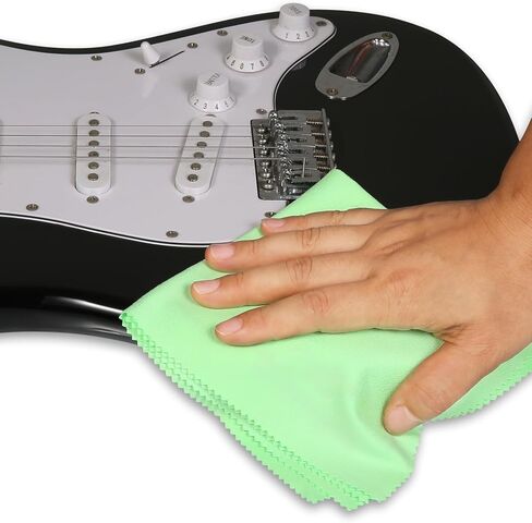 Guitar Cloths Ultrafine fiber suede Plush Polishing Cloths for Musical Instruments Premium Polishing & Cleaning Cloths for Guitar Violin Piano Clarinet Trumpet Sax Universal, 4-Pack 12"x12" in Kuwait