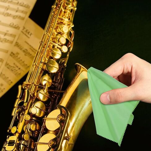 Guitar Cloths Ultrafine fiber suede Plush Polishing Cloths for Musical Instruments Premium Polishing & Cleaning Cloths for Guitar Violin Piano Clarinet Trumpet Sax Universal, 4-Pack 12"x12" in Kuwait