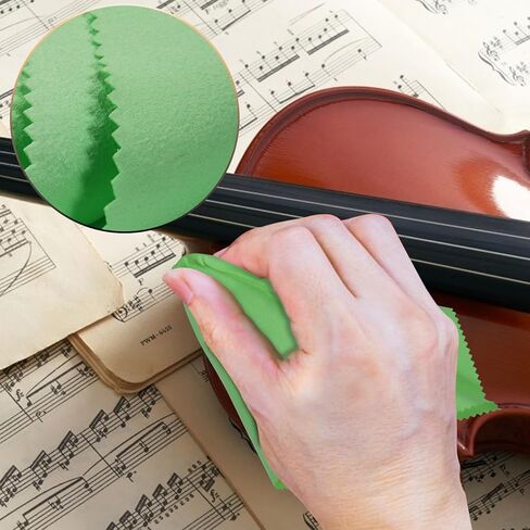 Guitar Cloths Ultrafine fiber suede Plush Polishing Cloths for Musical Instruments Premium Polishing & Cleaning Cloths for Guitar Violin Piano Clarinet Trumpet Sax Universal, 4-Pack 12"x12" in Kuwait