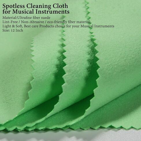 Guitar Cloths Ultrafine fiber suede Plush Polishing Cloths for Musical Instruments Premium Polishing & Cleaning Cloths for Guitar Violin Piano Clarinet Trumpet Sax Universal, 4-Pack 12"x12" in Kuwait
