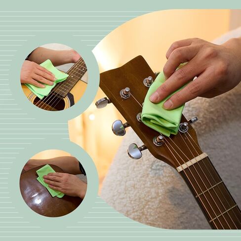 Guitar String Cleaner Fret Floss: Fretboard Cleaner Cloth Guitar Cleaning Kit - Strings Tools Scrubber Guitar Accessories Maintenance Care Kit for Bass Ukulele Violin (3 Pack) in Kuwait