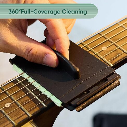 Guitar String Cleaner Fret Floss: Fretboard Cleaner Cloth Guitar Cleaning Kit - Strings Tools Scrubber Guitar Accessories Maintenance Care Kit for Bass Ukulele Violin (3 Pack) in Kuwait