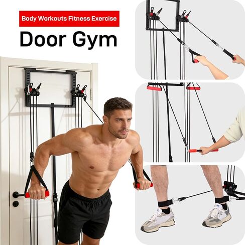 معدات تمرين كمال الأجسام الكاملة من Door Gym، مجموعة أربطة مقاومة لتمارين اللياقة البدنية، برج الجسم لفقدان الوزن in Kuwait