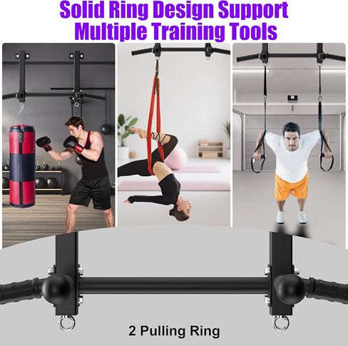 Joist Mounted Pull Up Bar, 650lbs Heavy Duty Strength Training Pullup Bars, Multi-Grip Chin Up Bar for Home Gym, Garage & Basement Ceiling Beam Installation in Kuwait