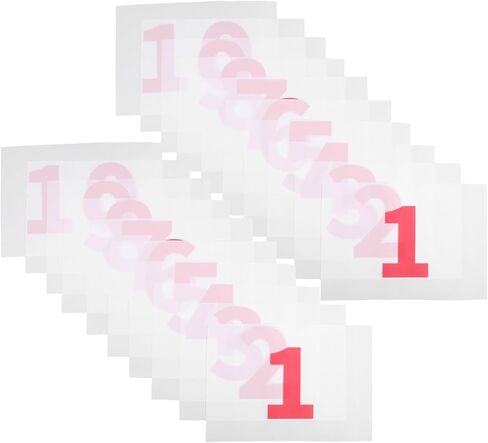 GANAZONO Race Bibs for Runners Large Number Marathon Running Bibs with Fast Clip Attachments 10pcs White Background Red Numbers Suitable for Track and Field Events in Saudi Arabia