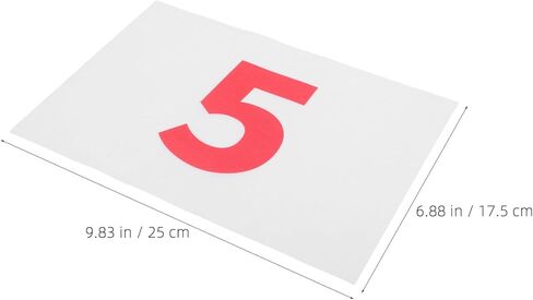10pcs Marathon Race Bib Numbers with Safety Pins, Lightweight Tearproof Paper Race Bibs for Running Competitions and Sports Events, White Background with Red Digits 1-10 in Saudi Arabia