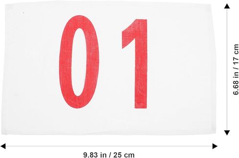 Race Number Bibs for Sports Events 10 Sheets Sturdy Number Cloth with Edge Binding for Track Meets and School Competitions in Saudi Arabia