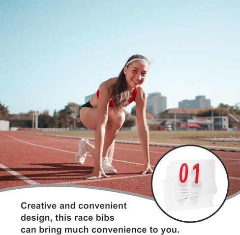 Race Number Bibs for Sports Events 10 Sheets Sturdy Number Cloth with Edge Binding for Track Meets and School Competitions in Saudi Arabia