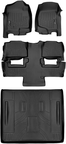 SMARTLINER Custom Fit Floor Mats 2 Rows and Cargo Liner Set for 2007-2010 Chevrolet Tahoe in Saudi Arabia