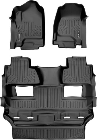 SMARTLINER Custom Fit Floor Mats 2 Rows and Cargo Liner Set for 2007-2010 Chevrolet Tahoe in Saudi Arabia