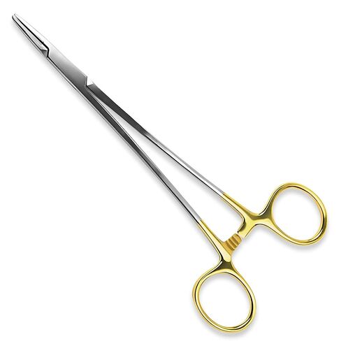 Professional Mayo Hegar Needle Holder - Tungsten Carbide Inserts, High-Quality Stainless Steel, Ergonomic Design, Corrosion Resistance, and Smooth Finish, 5.5 Inch in Kuwait