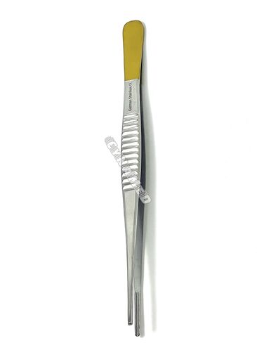 German 1 Each Debakey Forceps Serrated Narrow Tips for Atraumatic Veterinary Microscopy Dissection Comes in Gold Handle 12" in Kuwait