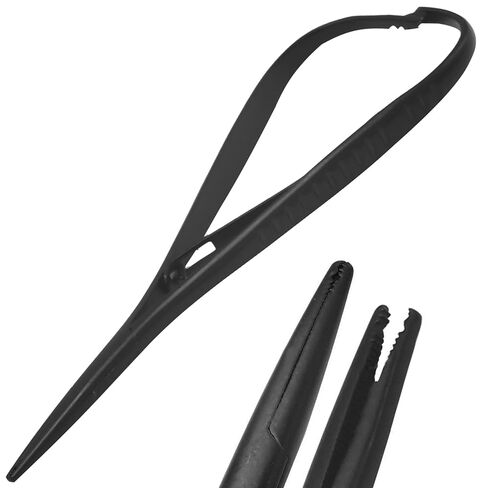 Dental Mathieu Hole Notch Tip Needle Holder Forceps 14cm Grooved Ligature Elastic Placement Orthodontic Pliers Inserting Elastics Gripping Wires Full Black in Saudi Arabia