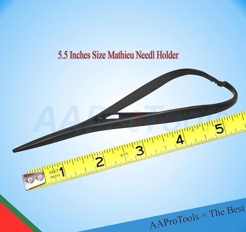 Dental Mathieu Hole Notch Tip Needle Holder Forceps 14cm Grooved Ligature Elastic Placement Orthodontic Pliers Inserting Elastics Gripping Wires Full Black in Saudi Arabia