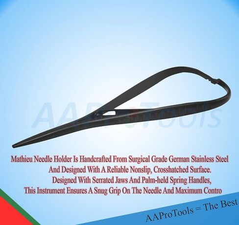 Dental Mathieu Hole Notch Tip Needle Holder Forceps 14cm Grooved Ligature Elastic Placement Orthodontic Pliers Inserting Elastics Gripping Wires Full Black in Saudi Arabia