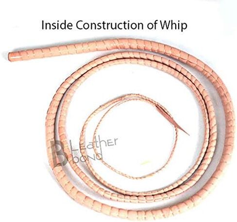 Bull Whip Plaits Kangaroo Hide Leather Equestrian Bullwhip for Sound Practice, Horse Handling & Costume Use in Saudi Arabia