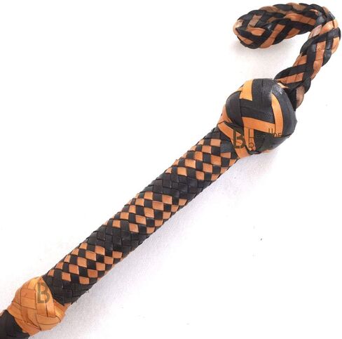 Bull Whip Plaits Kangaroo Hide Leather Equestrian Bullwhip for Sound Practice, Horse Handling & Costume Use in Saudi Arabia
