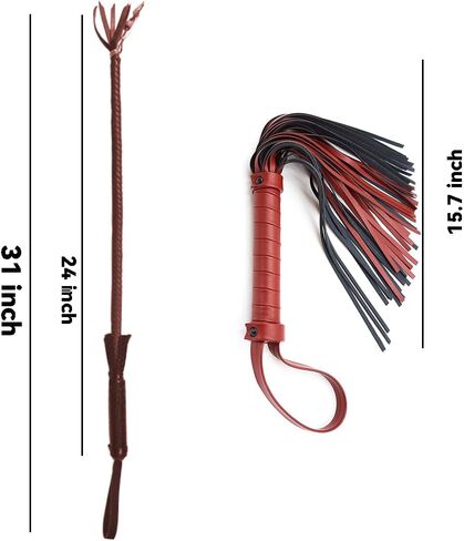 Horse Red Whip Multifunctional 24" Horse Lunge Whip Multiple Scene Usage 15.7" Riding Crop Horse Equipment Whip Leather Whip Lunge Whip for Horse Training in Kuwait