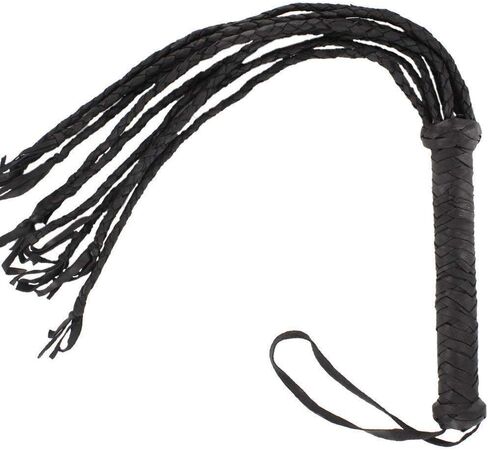 Cat O Nine Tails Black Braided Leather Scourge Whip in Saudi Arabia