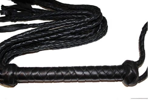 Cat O Nine Tails Black Braided Leather Scourge Whip in Saudi Arabia