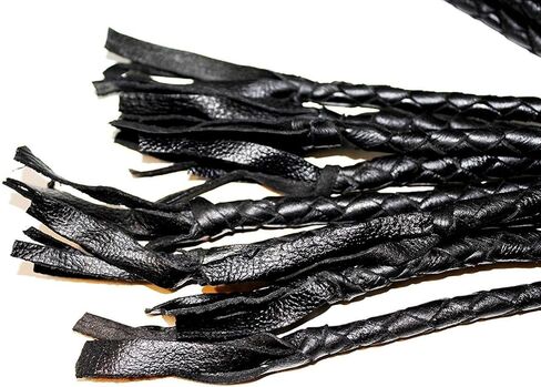 Cat O Nine Tails Black Braided Leather Scourge Whip in Saudi Arabia