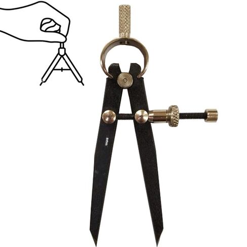 German Style Compass Divider 3" Fine Point Precision Measuring for Jewellery Marking, Scribing, Craftsman, Architect,Artist,Carpenter Divider Calipe in Saudi Arabia