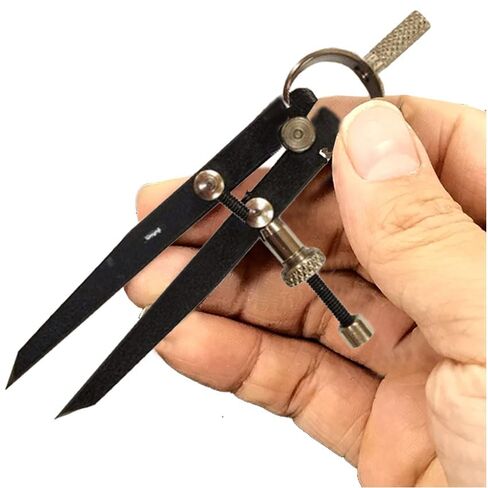 German Style Compass Divider 3" Fine Point Precision Measuring for Jewellery Marking, Scribing, Craftsman, Architect,Artist,Carpenter Divider Calipe in Saudi Arabia