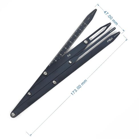 Microblading Stainless Steel Divider Flexible Compass Golden Ratio Eyebrow Measuring Stencil Ruler Brow Mapping Tool Permanent Makeup Measure Symmetrical Tool (Black) in Saudi Arabia