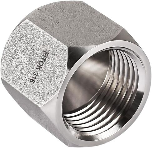 37 Degree Flared Tube Cap 1/4" JIC Female SAE070112 316 Stainless Steel 5000 psi, SS-TC-AN4 in Kuwait