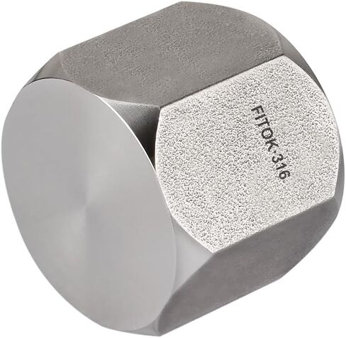 37 Degree Flared Tube Cap 1/4" JIC Female SAE070112 316 Stainless Steel 5000 psi, SS-TC-AN4 in Kuwait