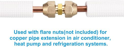 PATIKIL 1/4 Inch Male Flare x 1/4 Inch Male Flare Connector, 4Pcs SAE 45 Degree Brass Adapter Union Tube Coupler Pipe Fitting for Air Gas Line Refrigeration HVAC in Saudi Arabia