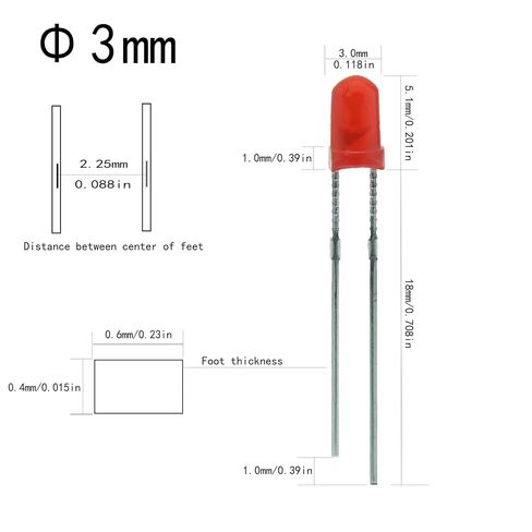 500pcs 3MM LED Diode Light Assortment Kit, 5 Color Low Voltage Set for Christmas and Scientific Experiments LEDs led Light kit Emitting led in Saudi Arabia
