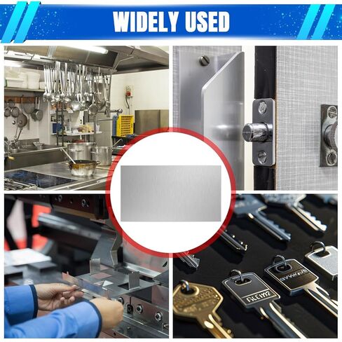 1mm Stainless Steel Sheet 6x6 Inch, 430 Magnetic Stainless Steel Plate, 18 Gauge Metal Sheet for Wall, DIY, Crafts, Jewelry, Electrical Repair (2 Pack) in Kuwait