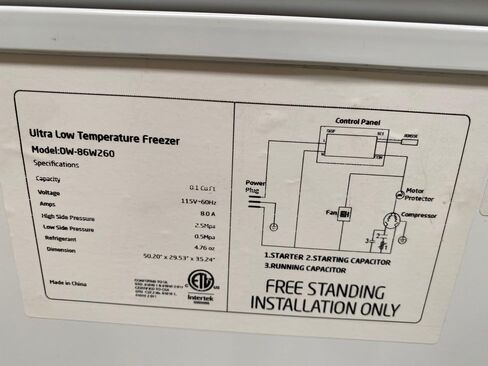 Commercial Vaccine medicine Lab Freezer, 8.1 cu. ft.-86°C 86w260 ETL in Kuwait