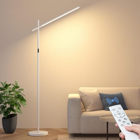 LED Corner Floor Lamp, 360°Rotating Head, Super Bright 1800LM Dimmable Minimalist Floor Lamps with Remote Control,3000K-6000K Modern Corner Light,67" Tall Standing Lamp for Living Room,Bedroom,Office in Saudi Arabia