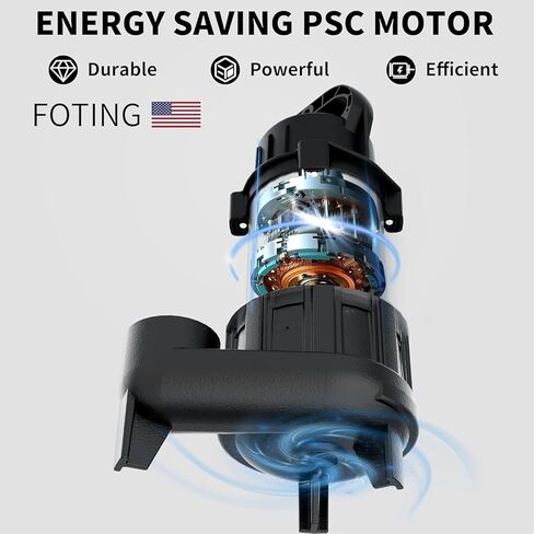 FOTING 1HP 5600 GPH 40FT مضخة مستنقع غاطسة مياه الصرف الصحي/مضخة النفايات السائلة - حديد الزهر عالي التحمل أوتوماتيكي/يدوي - مضخة الصرف الصحي 115 فولت لحوض الحوض/السكنية/الصرف الصحي/الطابق السفلي، 2 بوصة NPT، أسود in Kuwait