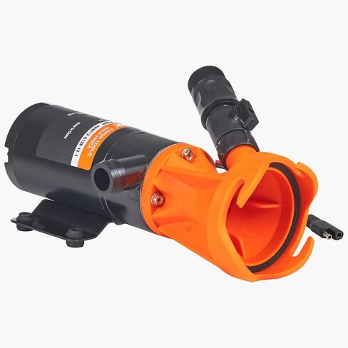 VEVOR 12V RV Macerator Pump, 12GPM, Portable RV Waste Pump, Quick Release Sewage Pumps with Garden Hose & Clamps, 7ft Power Cord, 10ft Lift, Automatic Manual Crushing Function, for Boat Camper Marine in Saudi Arabia
