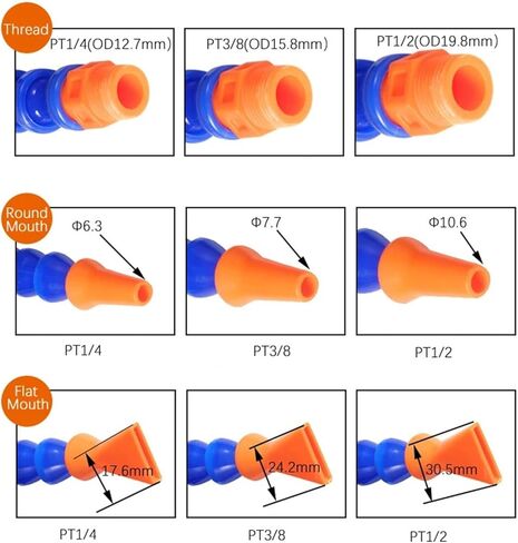 cnc milling machine mist cooling. 1/2 3/8 1/4'' Cooling Pipe Male Thread 300~700mm with Nozzle for CNC Milling Lathe(5pcs-switch g3/8 round 600mm) in Kuwait
