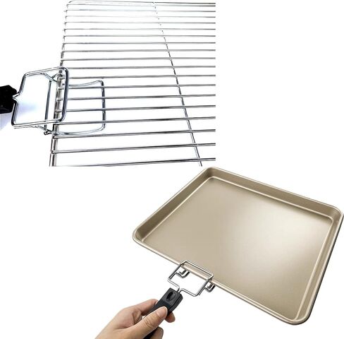 2 Pcs Air Fryer Convection Toaster Oven Tray Extractor,Oven Rack Pull Tool,Oven Clip,for Air Fryer and Toaster Oven in Kuwait