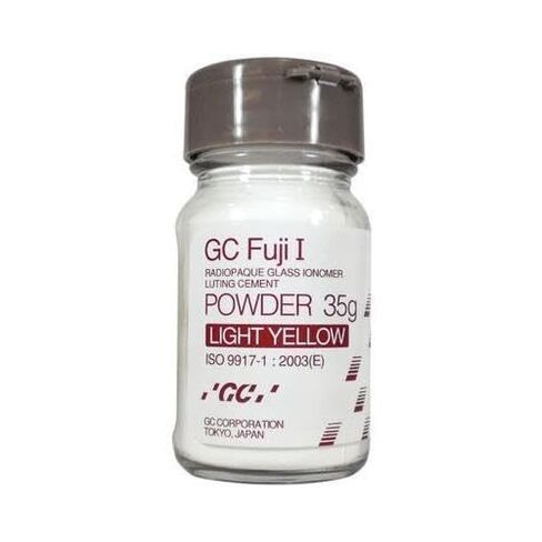 GC 901008 Fuji I Glass Ionomer Luting Cement Powder Light Yellow 35 Gm Bottle in Kuwait