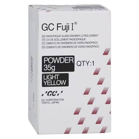 GC 901008 Fuji I Glass Ionomer Luting Cement Powder Light Yellow 35 Gm Bottle in Kuwait