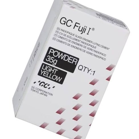 GC 901008 Fuji I Glass Ionomer Luting Cement Powder Light Yellow 35 Gm Bottle in Kuwait
