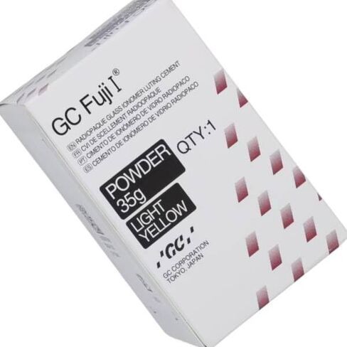 GC 901008 Fuji I Glass Ionomer Luting Cement Powder Light Yellow 35 Gm Bottle in Kuwait