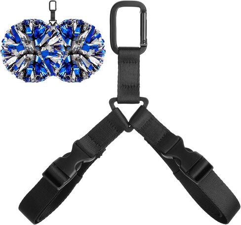 Pom Pom Holder Adjustable Cheer Bow Holder Backpack Strap for Cheerleaders, Bag Tag Cheerleading Accessories Essentials Tag Strap for Sports Cheer Team Teen Dance (Pom Poms Not Included) in Kuwait
