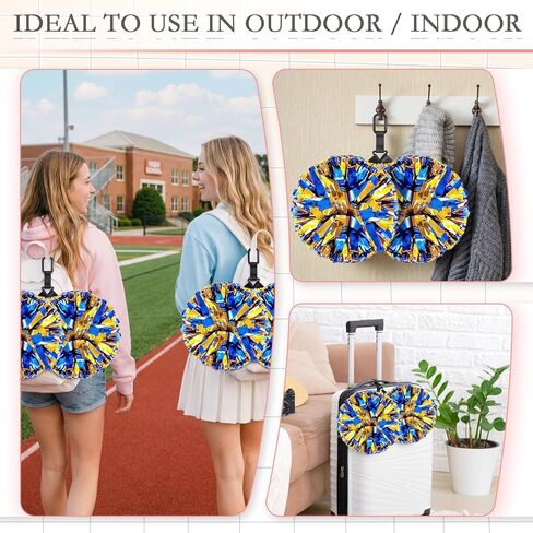 Pom Pom Holder Adjustable Cheer Bow Holder Backpack Strap for Cheerleaders, Bag Tag Cheerleading Accessories Essentials Tag Strap for Sports Cheer Team Teen Dance (Pom Poms Not Included) in Kuwait