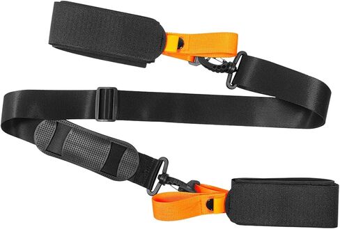 Ski Strap and Pole Carrier Tie, Adjustable Ski Tapes Cushioned Shoulder Sling, Portable Skis Gear Accessories for Men Women Snowboarding Winter Outdoor Activities in Kuwait
