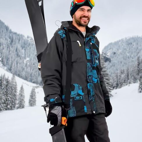 Ski Strap and Pole Carrier Tie, Adjustable Ski Tapes Cushioned Shoulder Sling, Portable Skis Gear Accessories for Men Women Snowboarding Winter Outdoor Activities in Kuwait